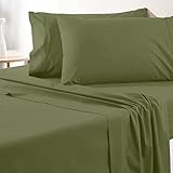 URBANHUT Luxurious Queen Egyptian Cotton Sheets - 700 Thread Count 4 Piece Sheet Set, Elegant Sateen...
