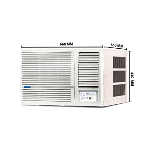 Image of Blue Star 1 Ton 3 Star Fixed Speed Window AC (Copper, Turbo Cool, Humidity Control, Fan Modes-Auto /High /Medium /Low, Hydrophilic Blue Fins, Dust Filters, Self-Diagnosis, WFB312LN, White)