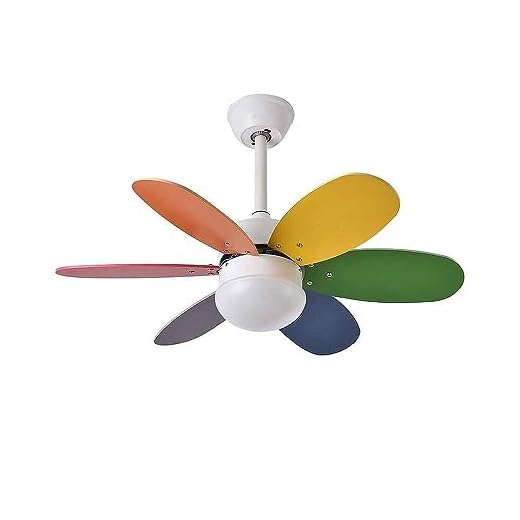 Ventilador de colores modelo ALVES motor DC con luz FABRILAMP