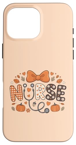 秋 かぼちゃ 看護師 聴診器 ハッピー 秋 yall 女性 看護師 スマホケース iPhone 16 Pro Max 用