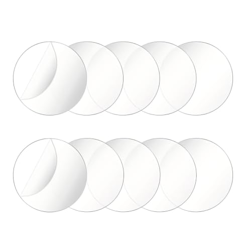 Image of 10Pcs 1 /8 inch Round Acrylic Sheets 6 Inch Diameter,Acrylic Circle Disk Sheet | Clear Cast Plexiglass Table Top Backdrop Laser Engraving DIY Crafts Cake