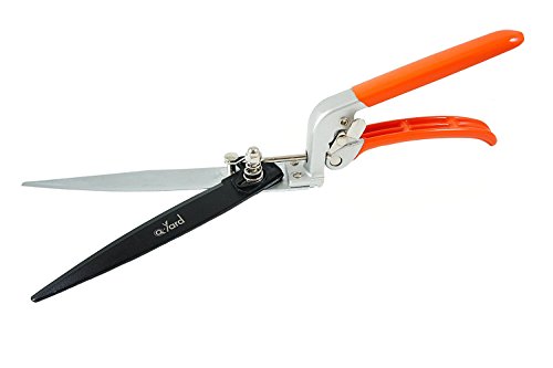 Q-yard QY-741F Flower Bed and Grass Shear - Extra Sharp Garden Hand Pruners, Easier Cutting, Comfortable Ergonomic, Less Effort - Gardening Scissors for Men & Women , Orange #1