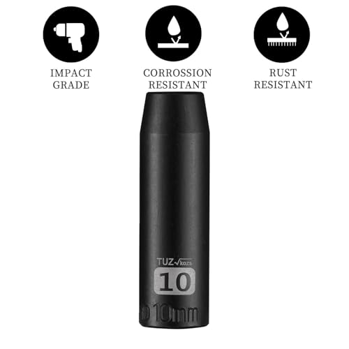 Image of 3 /8 inch Square Drive 10mm Metric Impact Socket,Hex Deep Socket Design,CR-MO Steel for Nut repair for Any Application