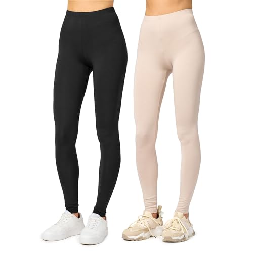 Merry Style 2er Pack Leggings für Damen Bequeme und blickdichte Leggings...