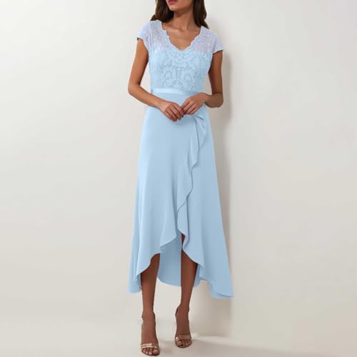 Robe de soirée asymétrique col en V masquant les imperfections - 2