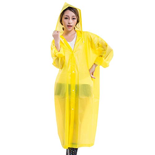 LayOPO Impermeable EVA, Impermeable Reutilizable Impermeable Poncho De Lluvia con Capucha Y Mangas, Impermeable Portátil para Mujeres Hombres Mayores, Impermeable Ligero Inodoro para Exteriores