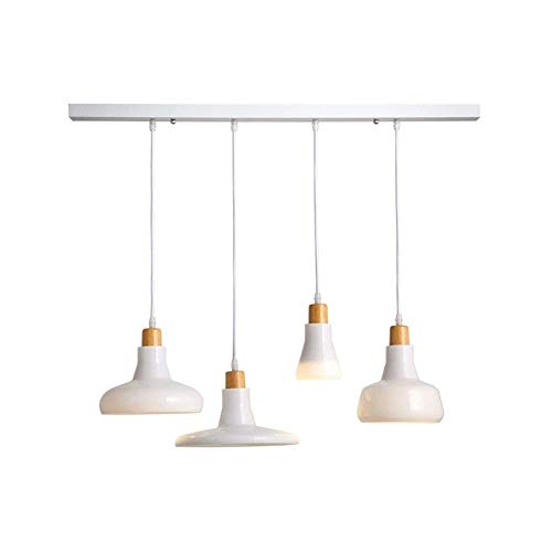 Lustres de lustre en verre postmoderne quatre têtes éclairage blanc