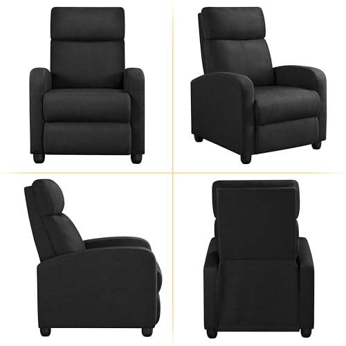 image for Yaheetech Fabric Recliner Chair Sofa Ergonomic Adjustable Single Sofa 