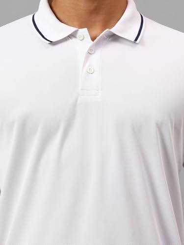 Image of Vector X Adults Mens Sports Wear Polyester Half Sleeves All Day Wear tee Shirt Polo T Shirt Detailing with Contrast Color Tipping on Sleeves & Collar for Casual Wear Regular Fit Tshirts