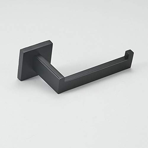 3 Piece Bathroom Accessories Set Matte Black Finish Stainless Steel Wall Mounted, Includes Hand Towel Bar, Toilet Paper Holder, Robe Hooks,BA199SET-3B,Beelee