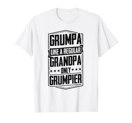 Hombre Grumpa Como Un Abuelo Regular Sólo Grumpier Definición Negro Camiseta