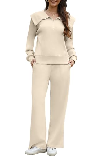 CheChury Chandal Completo Mujer Invierno Otoño Chánda 2 Piezas Manga Larga Sudadera Cremallera Jersey y Pantalón Conjunto Dos Piezas Conjuntos Deportivos Fitness Jogging Ropa Mujer Casual Holgado Moda