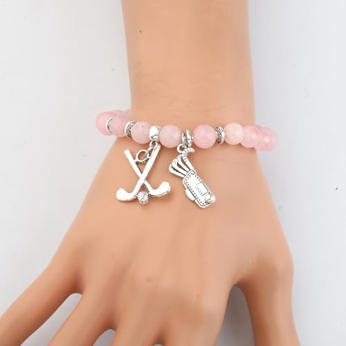 LQRI Golfer Bead Bracelet Golf Coach Gift Golfing Gifts for Golf Lover Players Jewelry Golf Coach Gift2