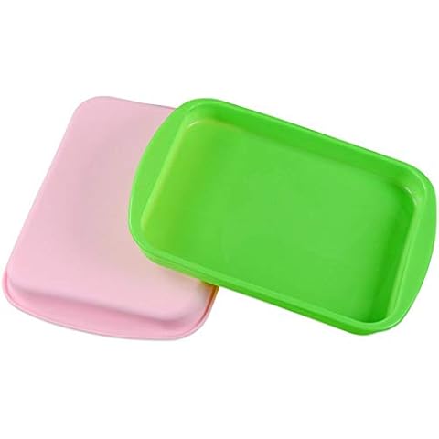 RoseFlower Single Rectangle shaped Silicone Cake moulds,Non Stick Cake Pan Baking Mold for Candy Jelly Chocolate Desserts and Cakes DIY Decorating Tools -Party Festivals Anniversary Cover