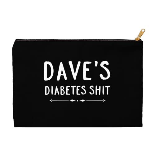 Personalized Diabetes Shit Bag, Diabetic Supply Bag, Travel Pouch for Men, Funny Diabetic - Custom Colors