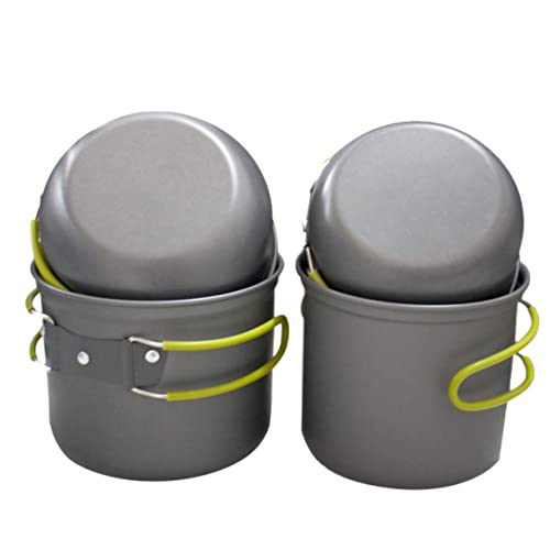 VICASKY 1 Set Outdoor Camping Cookware Portable Oxide Cooking Pan for People Easy to Clean with Insulated Handles for Picnic and Camping Adventures