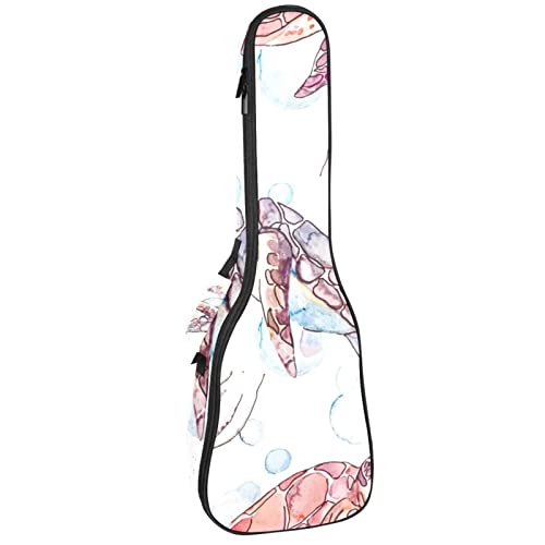 Housse pour ukulélé de concert avec motif tortue marine idéal pour voyager à la plage