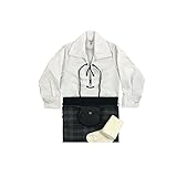Lavable a máquina. Traje para bebé de tartán escocesa - Nuevo diseño - Conjunto de Kilts Tradicional para Bebés - Ajustable - Material muy ligero - Variedades disponibles, Granito gris., 12-24 Meses