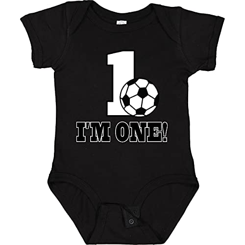 inktastic First Birthday Soccer 1 Year Old Baby Bodysuit