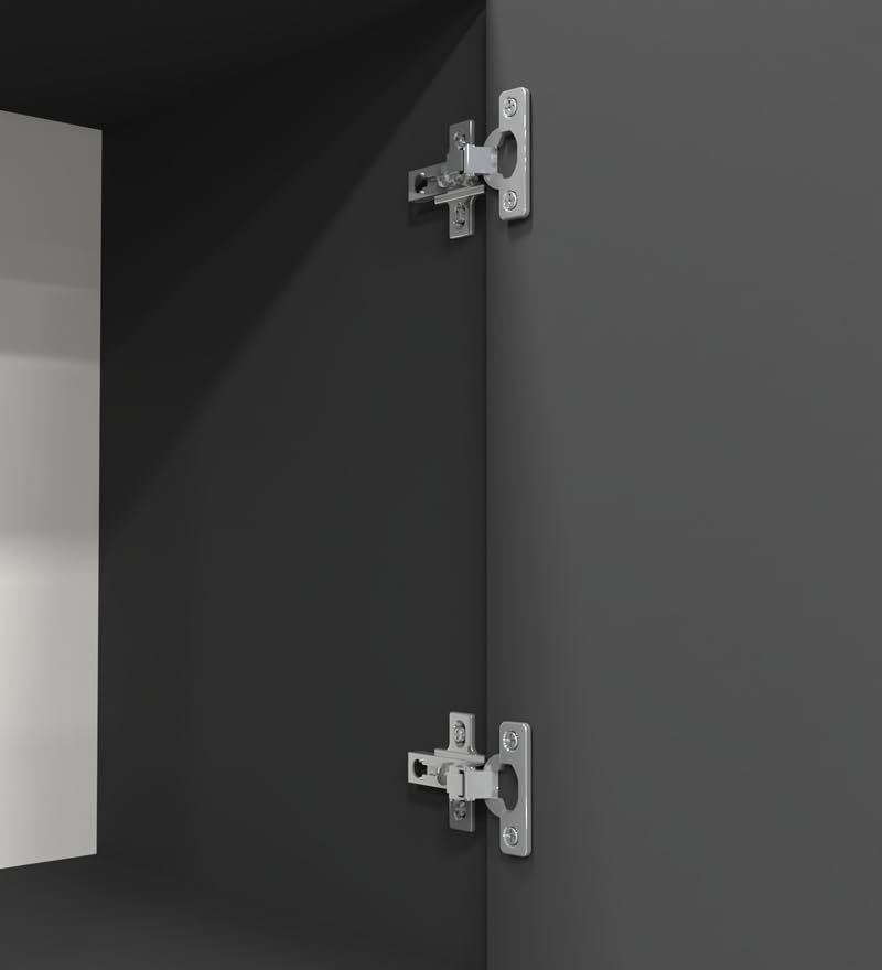 Image of SPECIALITY PANELS 8 Cube Bookshelf with 4 Shutters, Grey, 73x35x176 cm, Free Standing Storage Unit with Carpenter Assembly