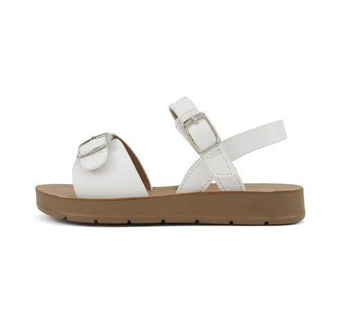 Soda Walda-2q ~ Little Kids/Children/Girls Open Toe Multi Buckled Strap Slide Sandal - Main Image