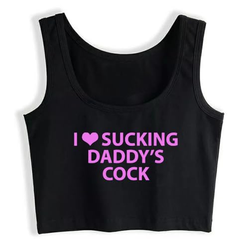 I Love Sucking Daddys Cock DDLG Oral Sexy Crop Top Vest Women Shirt2