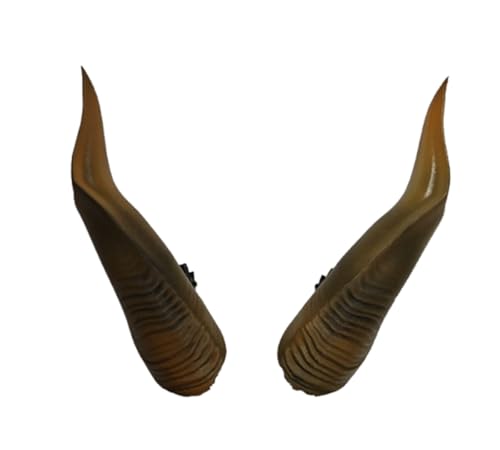 Dark Gothic Devil Horns Ghost Sheep Horn Hair clips Headwear Costume Halloween Cosplay Anime Hair Accessories Women Men (brown black 1 M)