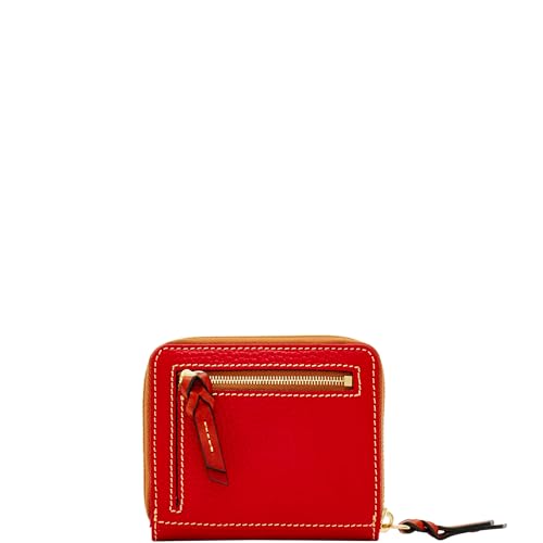 Dooney & Bourke Wallet, Pebble Grain Small Zip Around Wallet - Red4
