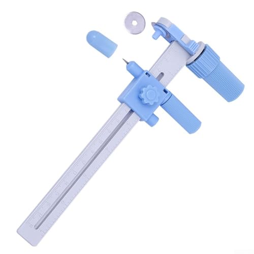 Cortador giratorio con diseño seguro para cortar círculos, ideal para manualidades de cuero y papel