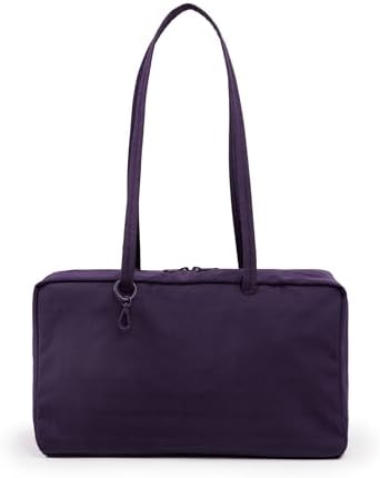 BAGGU Medium Nylon Bowler Bag, Black, 14.5