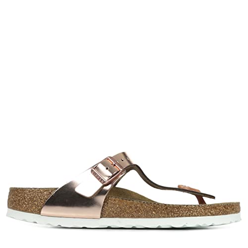 Image of Birkenstock Women's Gizeh Leder Softfootbed Flip Flops, Brown (Metallic Copper 10544), 3.5 UK