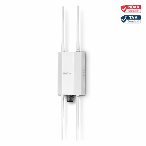 TRENDnet TEW-941APBO 5 dBi WiFi 6 AX1800 Outdoor PoE+ Omni Directional Access Point con IP67 miniatura 3