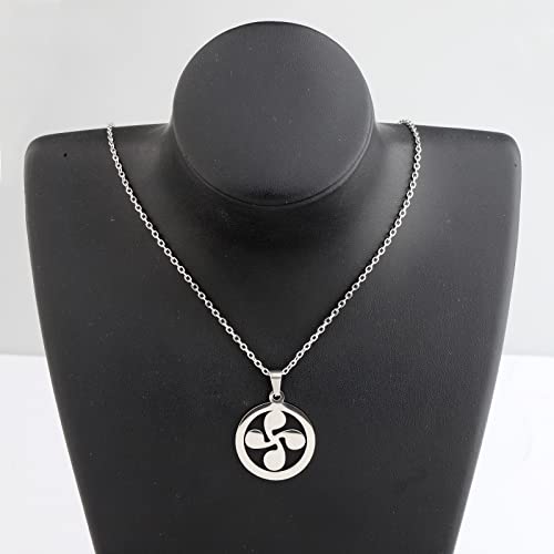 Stainless Steel Lauburu Pendant Necklace Celtic Symbol Pendant Jewelry4