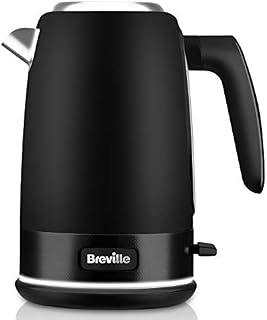 Breville VKT143 New York Collection Jug Kettle, 3 KW Fast Boil, 1.7 Litres, Matt Black Stainless Steel