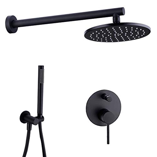 Robinet de douche en laiton rond 8 pouces LWX pour salle de bain - 7