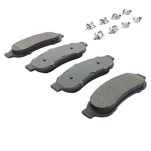 Image of QUALITY-BUILT Rear Semi-Metallic Brake Pads, Black Series 1003-1067M, Compatible with 2005-2012 Ford (F-250 Super Duty,F-350 Super Duty,Lobo)