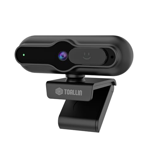 TOALLIN Webcam 4K pour PC, 1080p@60fps, capteur 1/2,5