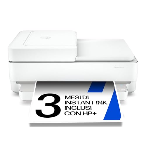 HP Envy 6430e 223R2B, Stampante Multifunzione a Getto d'Inchiostro A4 a Colori, Stampa Fronte e Retro Automatica, 10 ppm, Wi-Fi, HP Smart, 3 Mesi di Inchiostro Instant Ink Inclusi con HP+, Bianca-image