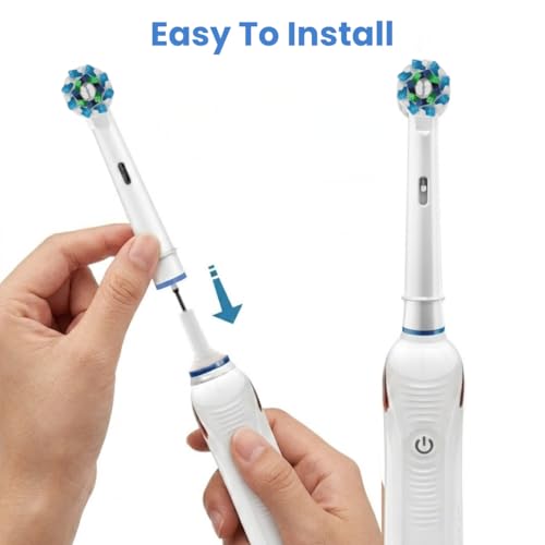 Image of For Oral B Electric Brush Head, EB-50A Replacement Brush Heads Compatible with Oral-B Electric Toothbrush | 4-Pack Soft DuPont Bristles for Gum Health & Plaque Removal | Fits Vitality, Pro, Precision & More
