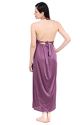 Image of Fasense Women's Satin Maxi Casual Regular Nightgown
