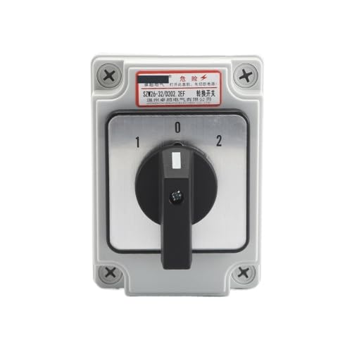 Conmutador selector rotativo 3 posiciones 32A 660V LW26-32 D202.2EF con caja estanqueidad