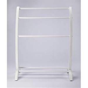 Mastercraftedglossyblanketstandinwhite Urban Country Home Decor Mastercrafted glossy blanket stand in white urban country home decor