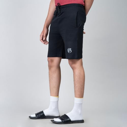 Image of Men's Solid Slim Fit Casual Shorts for Casual Wear | Stretchable Cotton Comfort Fit and High Performance for Everyday Wear | Running /Gyming Athleisure Shorts