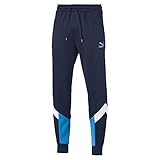 Volle Länge PUMA Herren OM Iconic MCS Track Pants Jogginghose, Peacoat, L