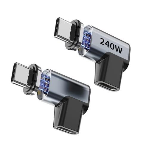 Adaptateur USB C magnétique 240W coudé à angle droit pour MacBook
