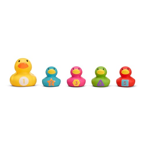 Image of Munchkin Count & Quack Duckies Bath Toys for Toddlers and Babies, Watertight Mama Duck and Ducklings, Kids 9+ Months, Helps Teach Numbers, Counting, Colors and Shapes, 5 Piece Set