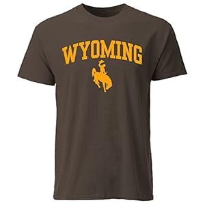 Barnesmith University of Wyoming UW Pokes Short-Sleeve T-Shirt, Spirit, Brown, Medium
