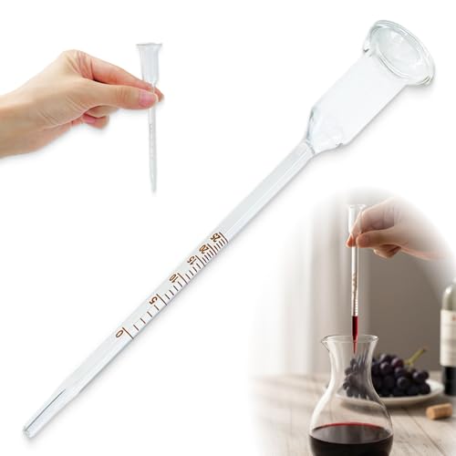 1 Vinómetro De Cristal De 0 A 25 De Contenido De Alcohol, Ideal Para Cerveceros Aficionados Y Amantes Del Vino, Construcción Robusta De Materiales De Alta Calidad