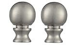 Ciata Lighting 1-1/2-Inch Brushed Nickel Ball Lamp Finial (2 Pack)