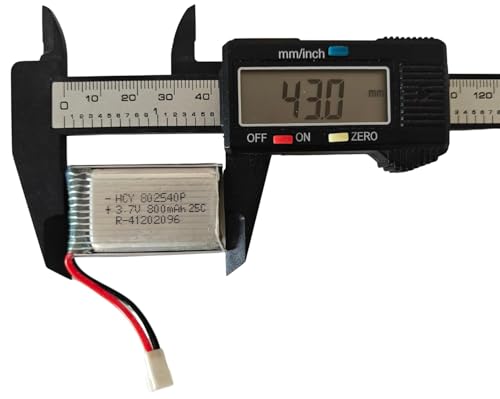Image of 3.7V 25C LiPo Rechargeable Drone Battery | 800mAh | Spare Part for RC Quadcopter Drone, Helicopter, RC Airplane, Boat, Car, Toys, DIY Projects | 802540P (800mah)